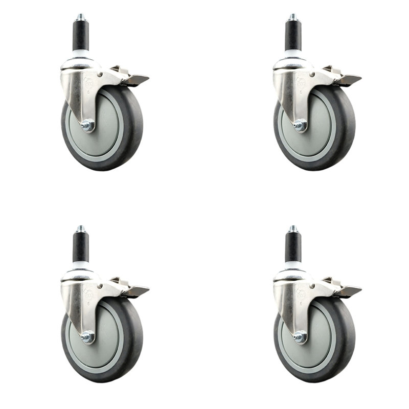 Swivel Stem Caster, 5" H x 5" W