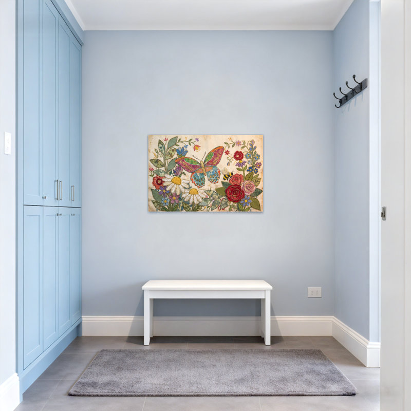 Animaux, papillon, fleurs, abeille, impression d'art, H 16 po x l 24 po