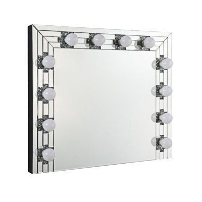 Faux Diamonds Accent Mirror (Assembled)