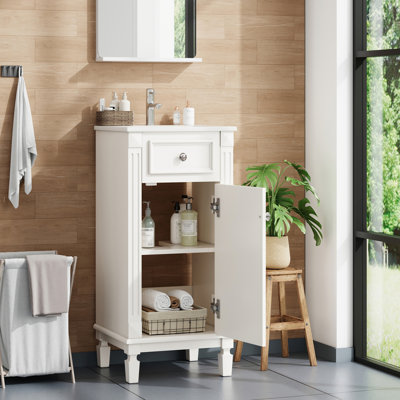 Meuble-lavabo 18 po avec lavabo en céramique