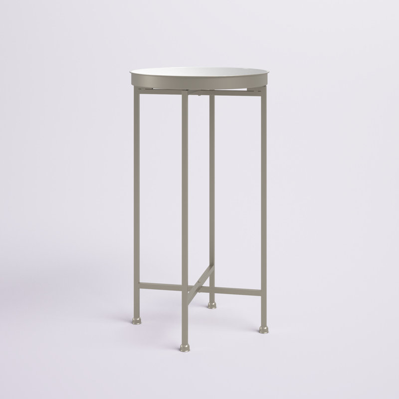 Table de bout Ekta, Argent, Blanc