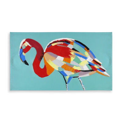 Abstract Flamingo Tablecloth - Indoor/Outdoor Bird Decor