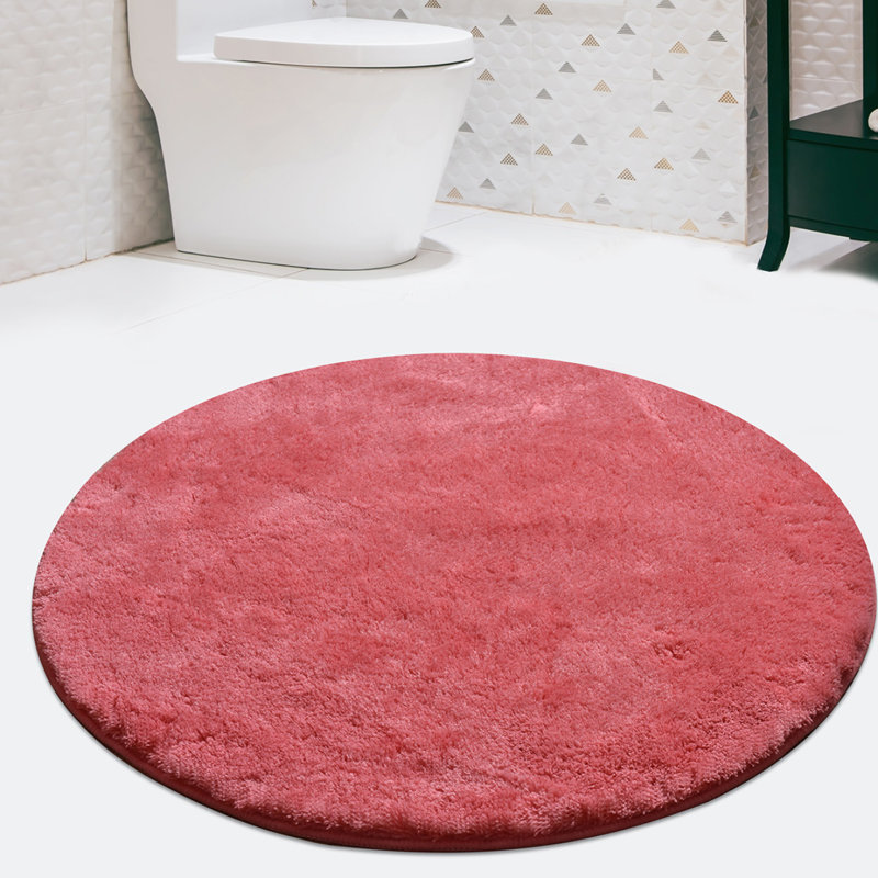 Tapis pour salle de bain Markleeville, Rose