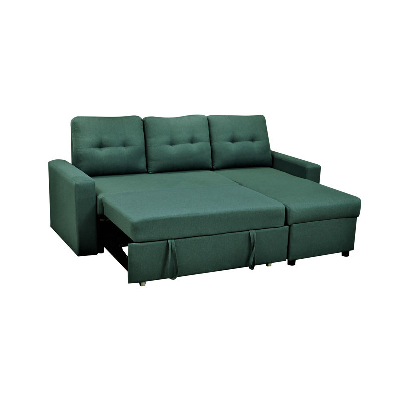 Bluenish L-Shaped Sleeper Couch, 3, Space Saving And Stylish For Living Rooms Sectional , , , Versatile Comfortable Small Spaces