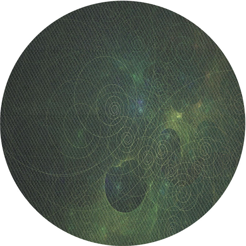 Tapis vert tissé à la machine, Rond 6 pi