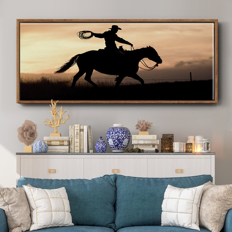 «Rope and Ride I», toile encadrée, H 20 po x l 50 po