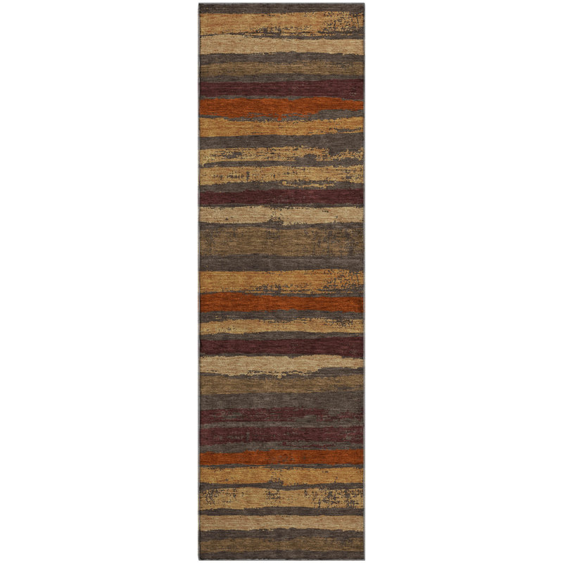 Premium Machine Washable Colmenero AMF1019 Stripes Rug, Runner 2'3" x 7'6"