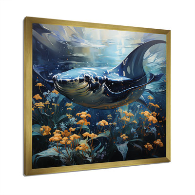 Manta Ray Dance 1 - art mural animaux côtiers
