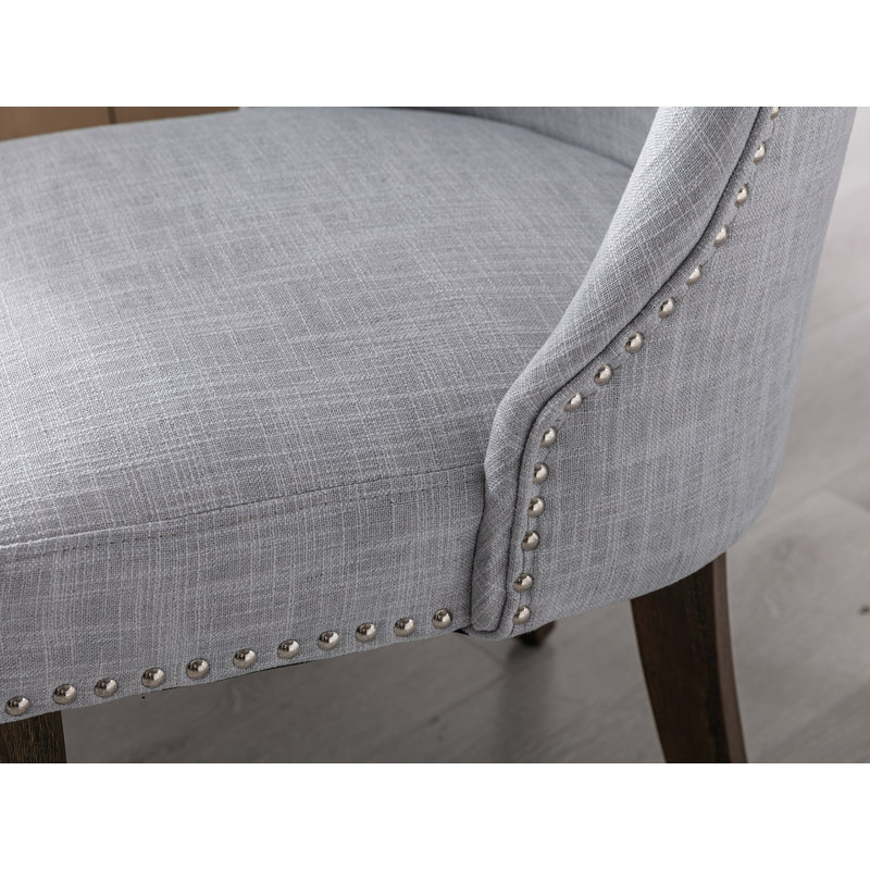Umina 19.5'' H Upholstered Side Chair, Gray, Brown