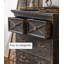 Commode 5 tiroirs rétro, style rustique