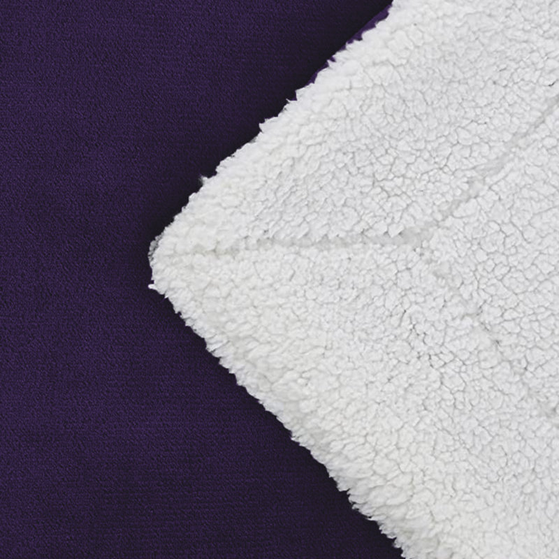 Couverture réversible en fausse fourrure et sherpa Cozy, L 80 po x l 60 po, Mauve