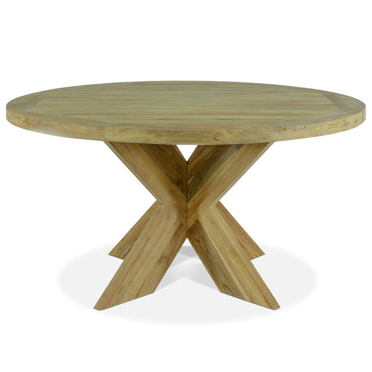 Morones Round Outdoor Dining Table in Solid Reclaimed Teak