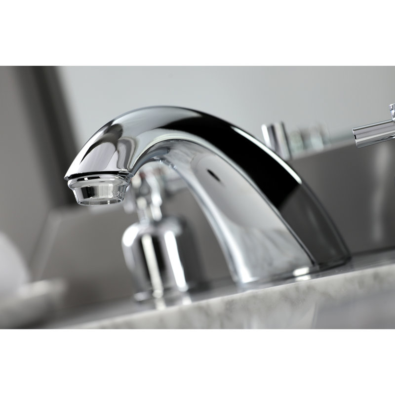 Robinet pour salle de bain à robinet espacé avec ensemble de drain Concord, Chrome poli