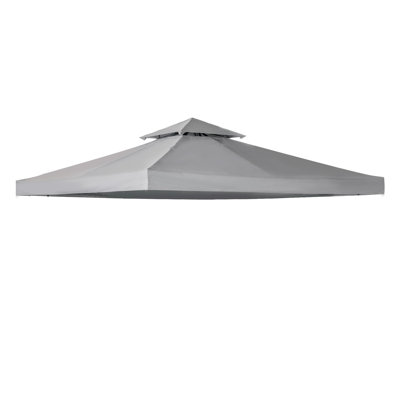 Zermeno Square 2-Tier Roof Gazebo Replacement Canopy