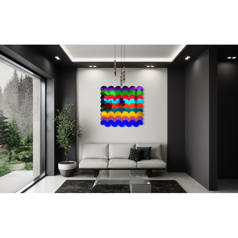 Rainbow Squiggle Mirrored Acrylic - Pop Art Wall Decor