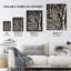 Tribal Pattern Deer Black Forest Landscape Wall Art Print