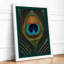 Peacock Feather Eye Botanical - Framed Print-866021241-866021242