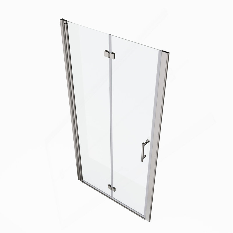 1 3/8" adjustment,universal pivot shower door, with 1/4" tempered glass finish 3072, Chrome