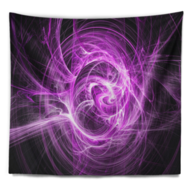 Corwin Wisps of Smoke Mauve en tapisserie noire, H 50 po x l 60 po