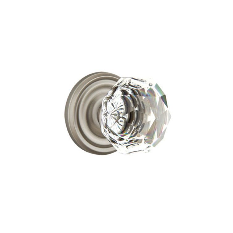 Passage Diamond Crystal Knob with Regular Rose
