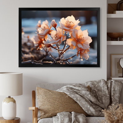 "Breyelle Winter Landscape Frozen Blossoms III", reproduction d'art sur toile