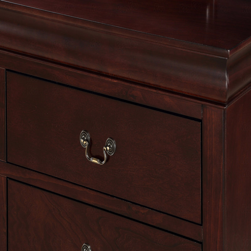 Commode Louis Philip de 1 tiroir à finition cerise à six tiroirs