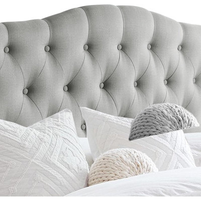 Linen Upholstered Headboard-Modern-Adjustable Height-Button Tufting
