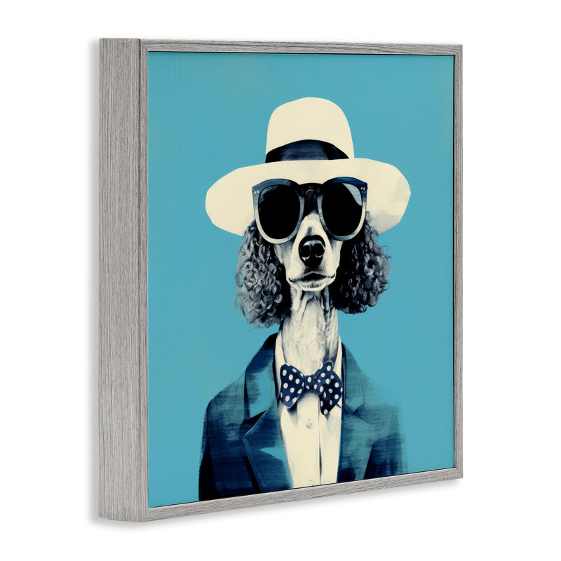 Giclée encadrée Canine Cool, tenue par Ray Powers, Estampe numérique Farmhouse, H 12 po x l 12 po
