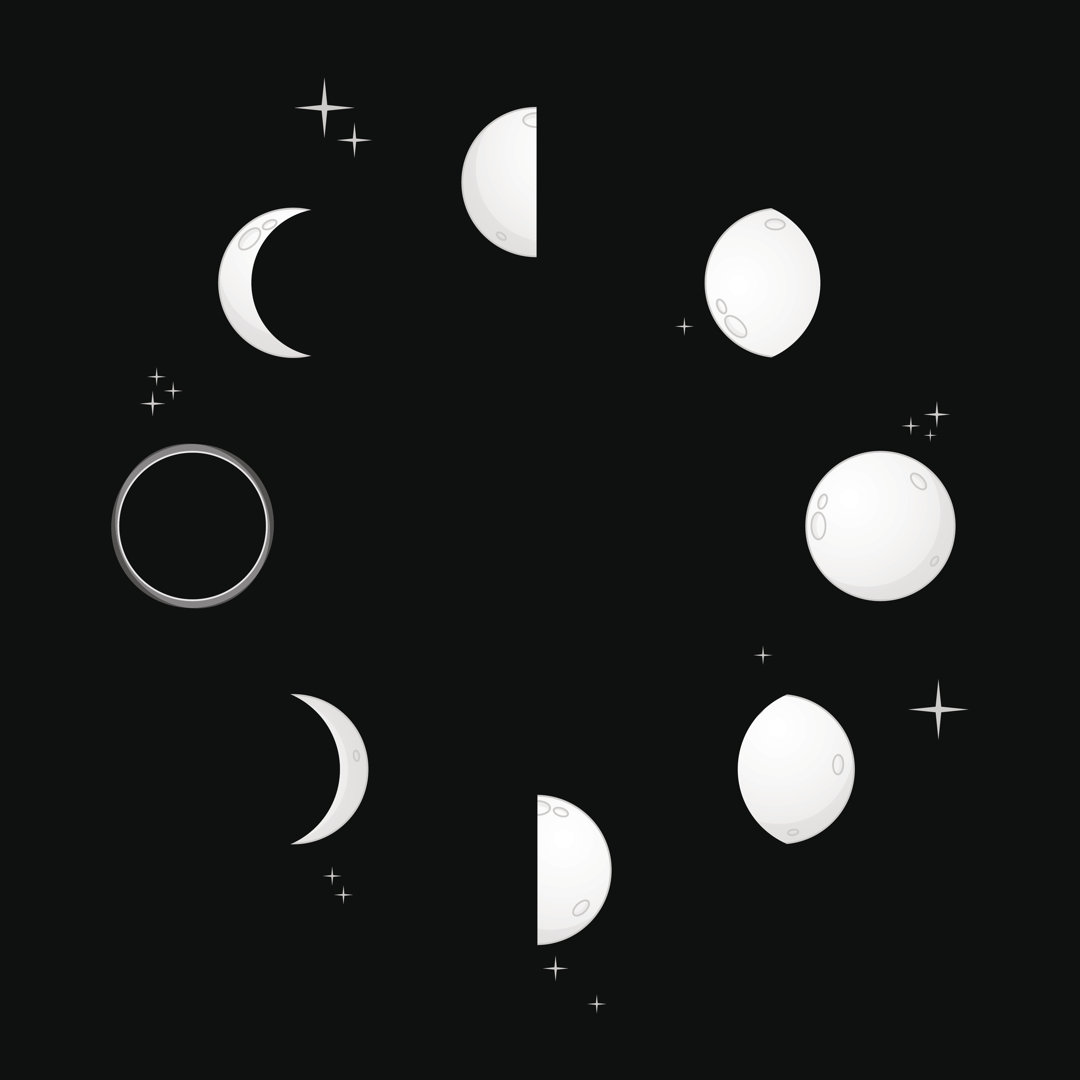 Leinwandbild Phases of the Moon von Baluchis