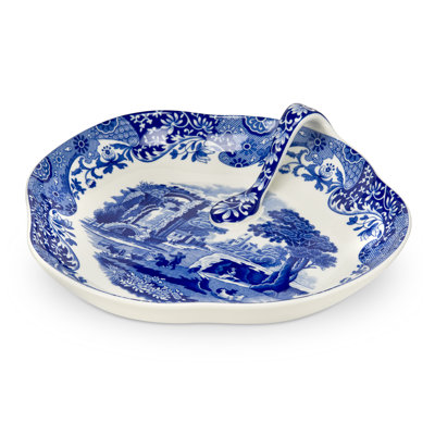 Spode Blue Italian Handled Tray 8.25" X 7.5"