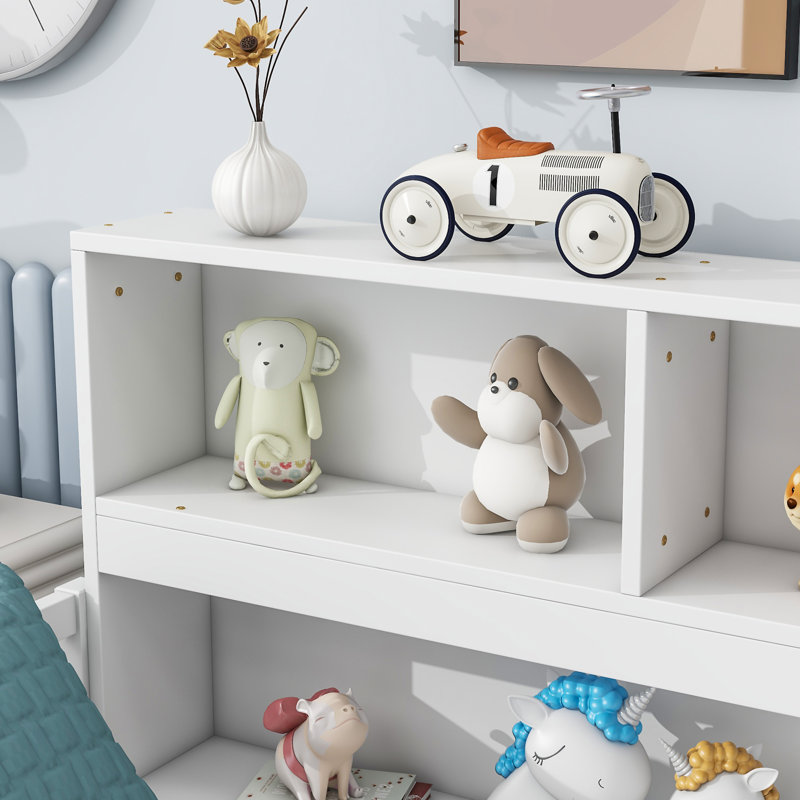 Floor Bed With Side Bookcase