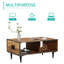 Table basse en bois massif avec rangement Verdel-1804534384
