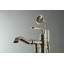 Robinet de baignoire autoportant à poignée simple 1 trou avec pomme de douche à main Kingston Brass Royale-26919465