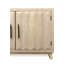 Console verticale Denelle 2 portes Mid-Century en bois massif ivoire