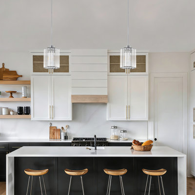 2 Pack Crystal Pendant Lighting For Kitchen Island