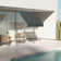 Outsunny 200cm W x 120cm D Polyester Cover Retractable Patio Awning,Door Canopy,Window Awning,Freestanding Awning