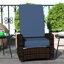 Fauteuil inclinable, pivotant, pivotant à 360 ° Outsunny, bleu foncé