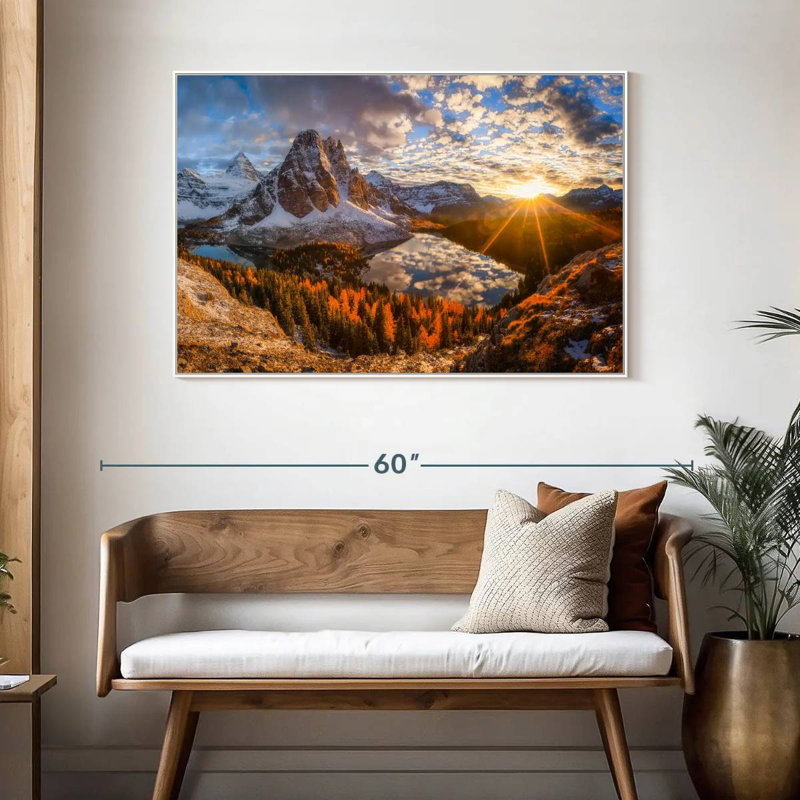 Le paradis sur terre, Cadre flottant blanc, 46 po x 31 po