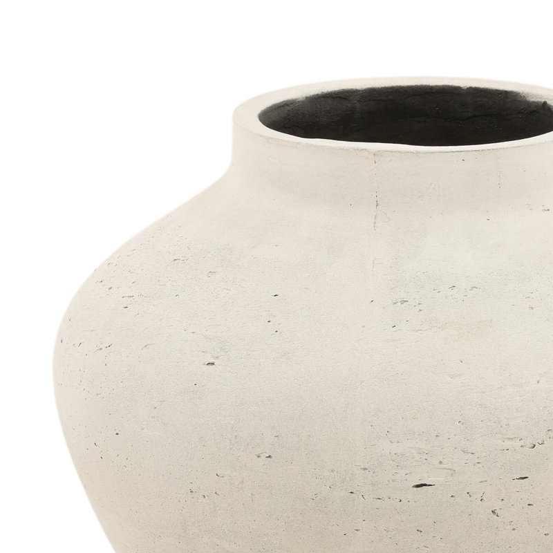 Jocasta Vase, 10" H x 12.2" W x 12.2" D, White