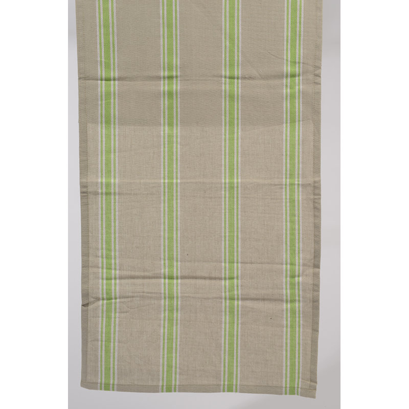 55" x 15.75" Striped Table Runner, Green