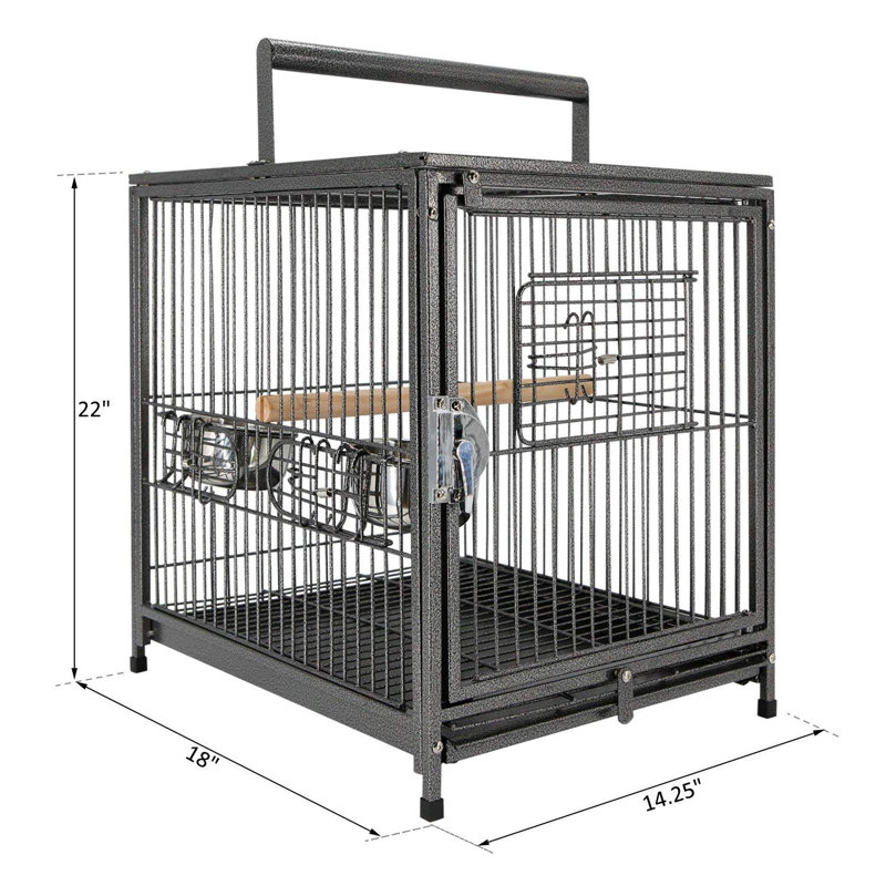 Cage à oiseaux 22 po Hetter, gris