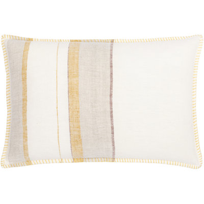 Housse de coussin en lin à 2 lombaires