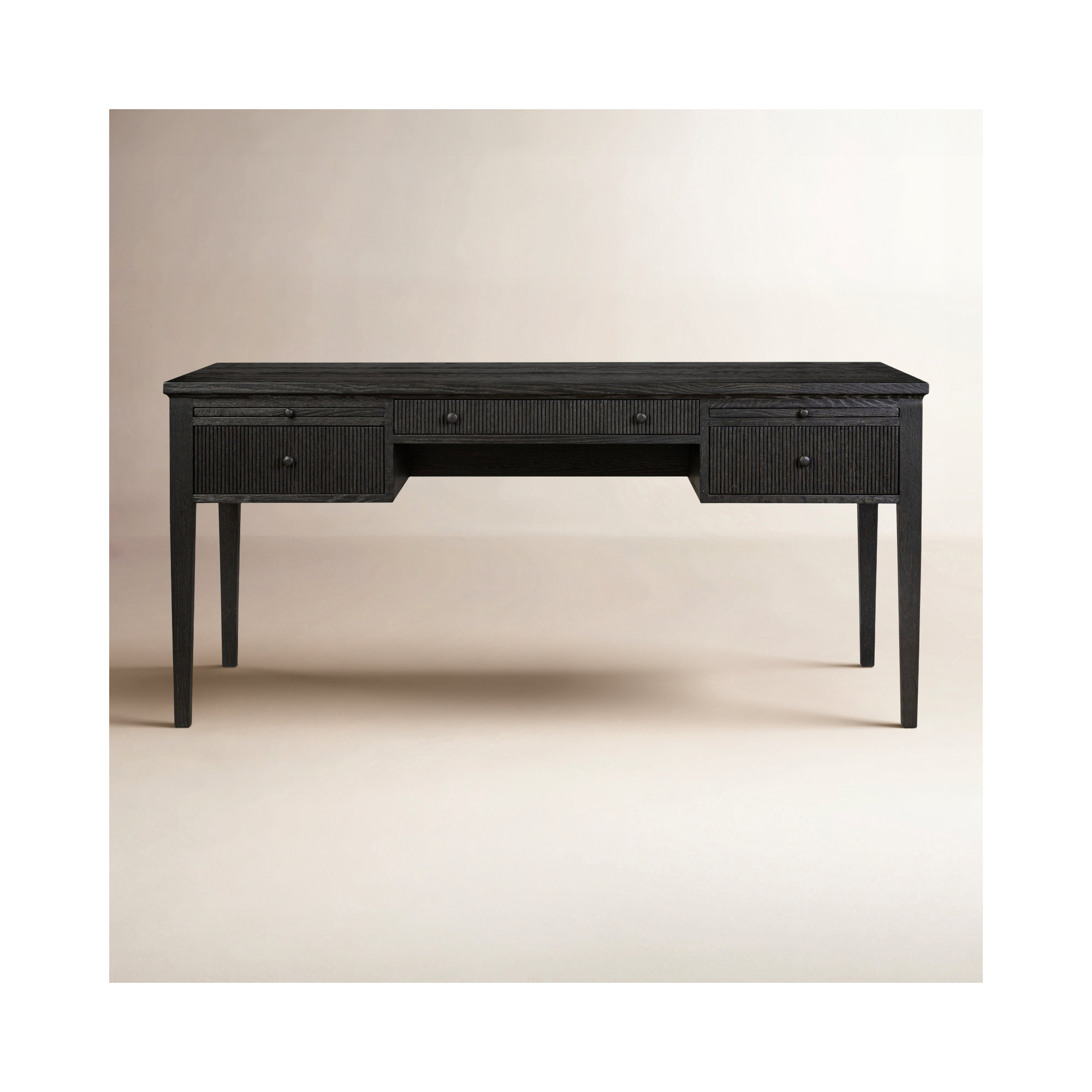 Bush Desk, Distressed Black Oak