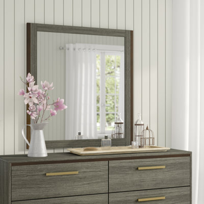 Beene Engineered Wood Flat Wall Mirror
