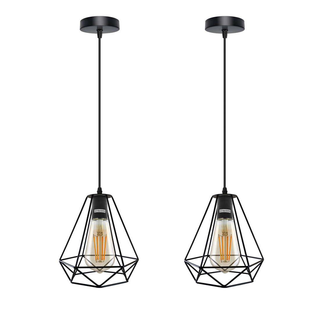 Olmeda 1 - Light Black Geometric Pendant