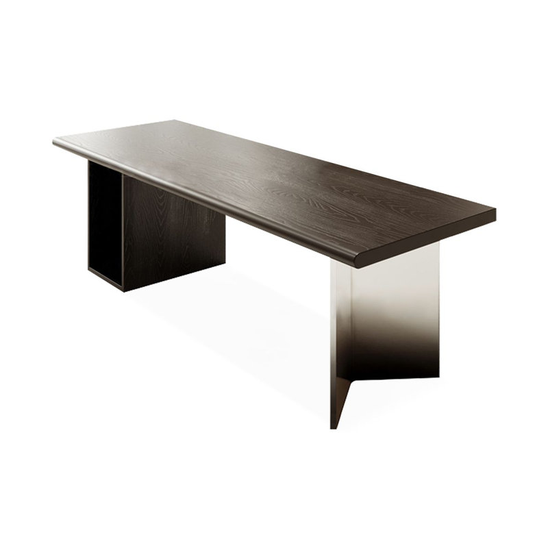 Bureau rectangulaire en bois massif, H 29,53 po x l 78,74 po x P 23,62 po, Retour à gauche