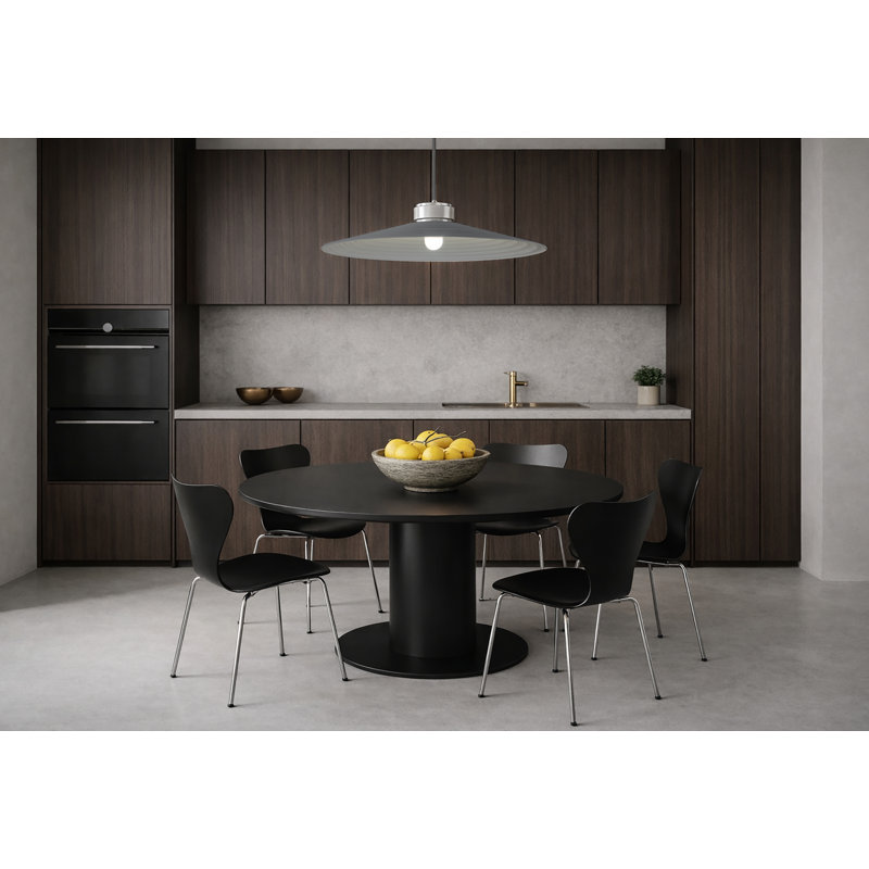 Sound 1 - Light Cone Pendant, 12cm H x 60cm W x 60cm D, Grey/Silver