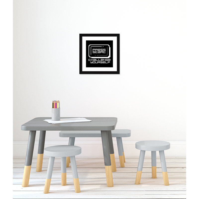 Challenge Yourself Sports, 18" H x 18" W x 0.63" D, Black Framed