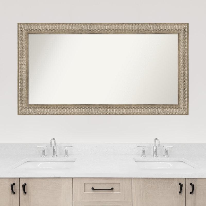 Jannice Solid Wood Wall Mirror, 27" x 50", Rectangle