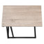 Table d'appoint pour chambre à coucher - Stratifié taupe et métal pour les espaces de style sombre